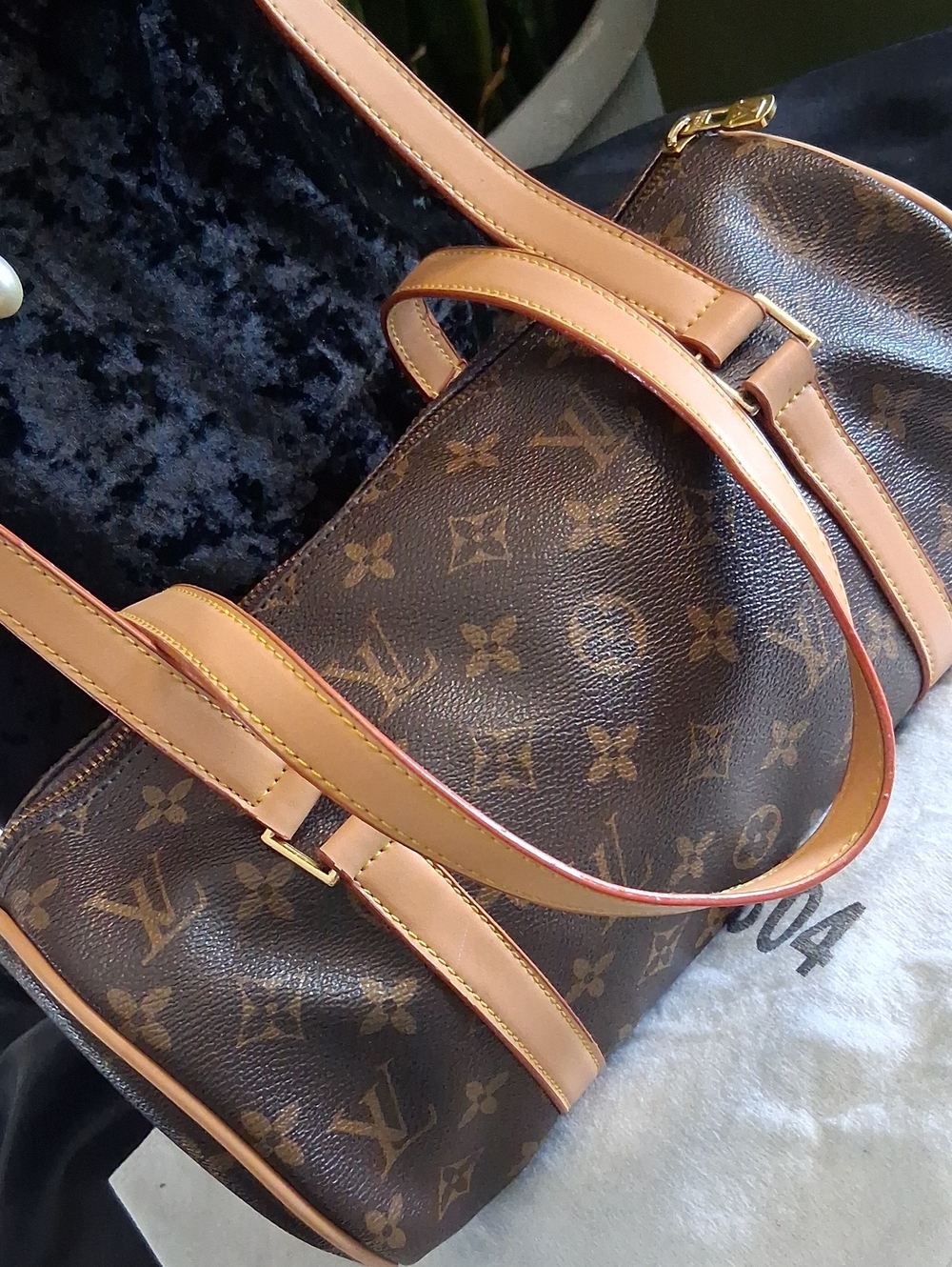 Louis Vuitton Monogram Canvas Barrel Bag with Natural Vachetta Trim